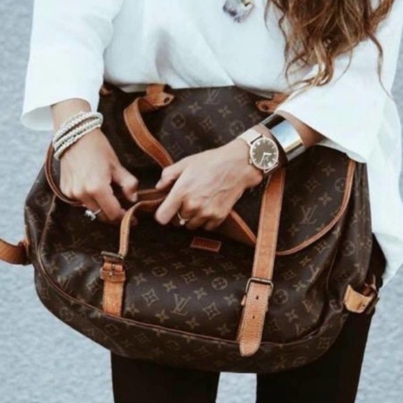 💎✨EXTRA LARGE✨💎 Authentic LOUIS VUITTON Saumur 43 Monogram Crossbody - Picture 1 of 7